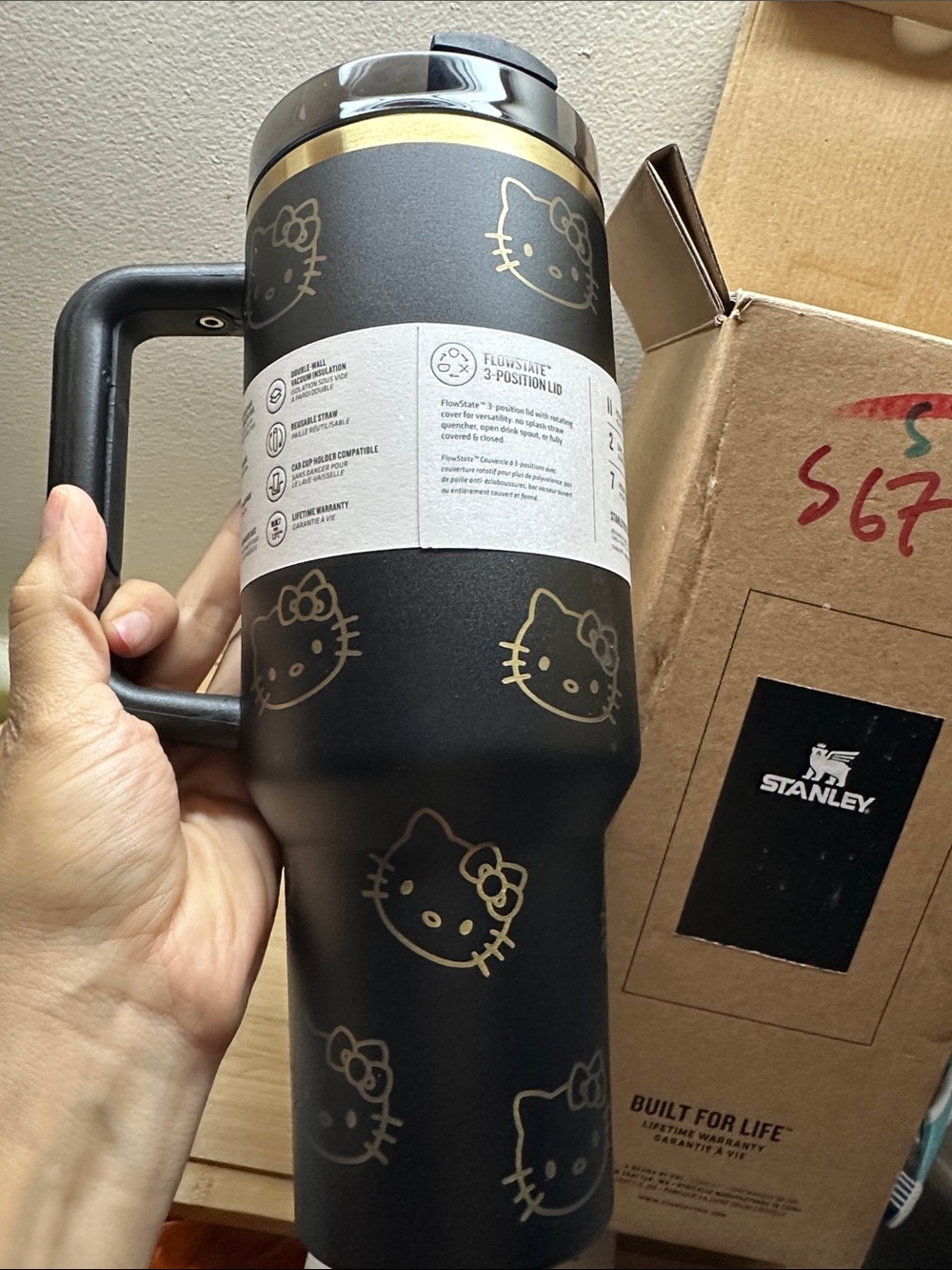 Stanley Black and Gold Hello Kitty Quencher Tumbler - Picture 6 of 6